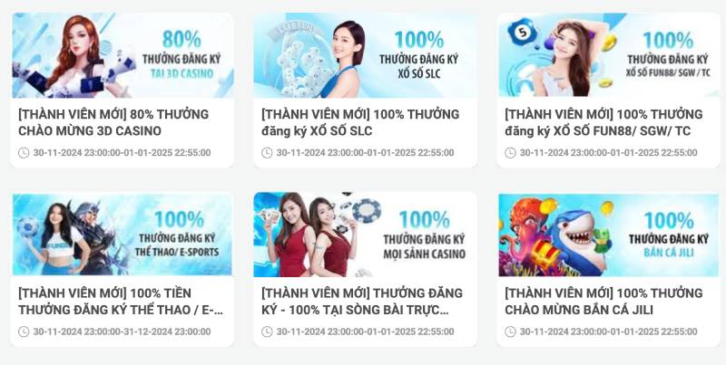 Khuyến Mãi Dành Cho Thành Viên Mới